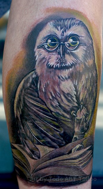tattoos of books and owls more information tattoos of books and owls more information